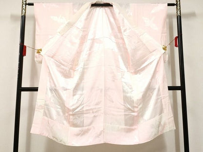 平和屋着物■長襦袢 無双仕立て 折鶴花文 暈し染め 正絹 逸品 AAAK4163Ata