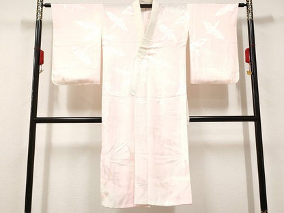 平和屋着物■長襦袢 無双仕立て 折鶴花文 暈し染め 正絹 逸品 AAAK4163Ata