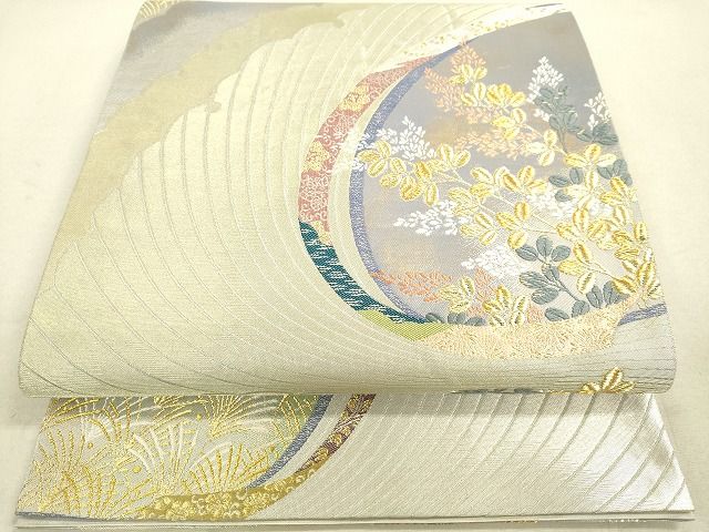 平和屋着物◎六通柄袋帯 爽秋雪輪文 金銀糸 逸品 DAAH9879tw