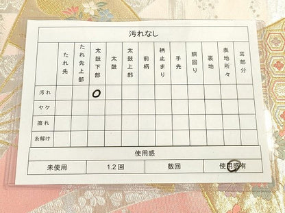 平和屋着物◎六通柄袋帯 扇面花文 金銀糸 逸品 DAAH9904tw