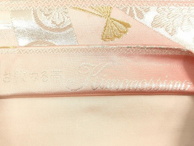 平和屋着物◎六通柄袋帯 扇面花文 金銀糸 逸品 DAAH9904tw