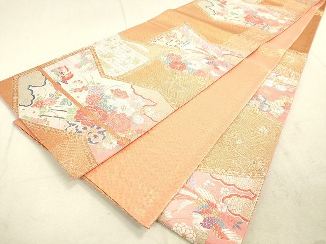平和屋着物◎六通柄袋帯 流水鳳凰花文 金銀糸 やまと誂製 逸品 DAAH9930tw
