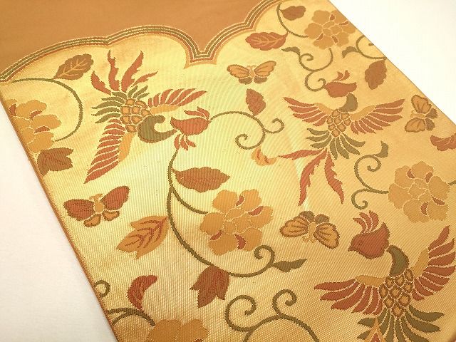 平和屋着物◎六通柄袋帯 切金錦 金糸 逸品 CAAI0014oy