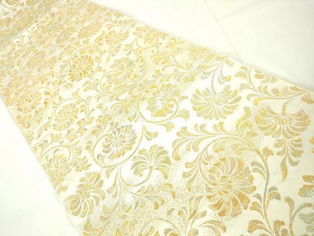 平和屋本店■極上　龍村美術織物　たつむら　本袋帯　吉祥唐草文　金銀糸　逸品　DZAA2094kh4