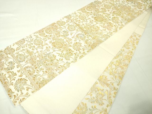 平和屋本店■極上　龍村美術織物　たつむら　本袋帯　吉祥唐草文　金銀糸　逸品　DZAA2094kh4
