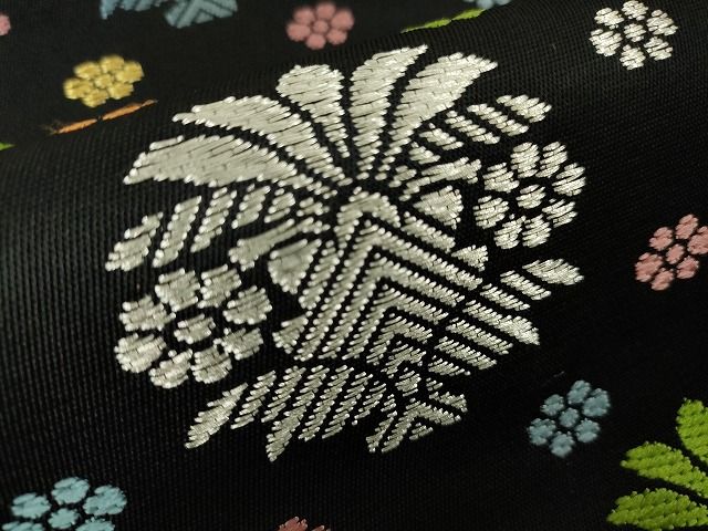 平和屋本店●極上 龍村美術織物 たつむら 本袋帯 唐織 聖樹花飾文 黒地 金銀糸 逸品 未使用 DZAA2101kh4
