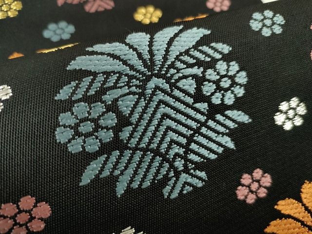 平和屋本店●極上 龍村美術織物 たつむら 本袋帯 唐織 聖樹花飾文 黒地 金銀糸 逸品 未使用 DZAA2101kh4