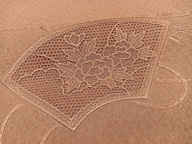 平和屋着物■付下げ　刺繍　地紙花文　逸品　BAAI8705ip