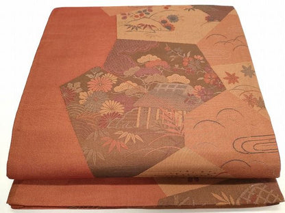 平和屋着物◎六通柄袋帯 華文竹 逸品 CAAG6534ou