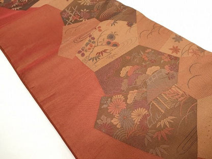 平和屋着物◎六通柄袋帯 華文竹 逸品 CAAG6534ou