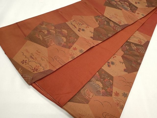 平和屋着物◎六通柄袋帯 華文竹 逸品 CAAG6534ou