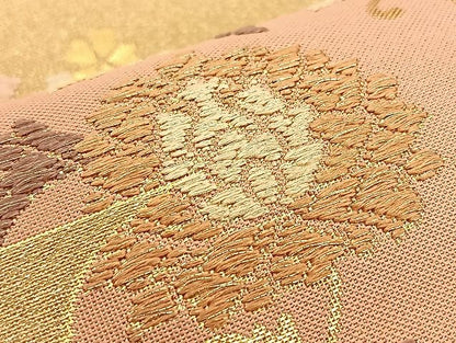 平和屋着物■六通柄袋帯 明綴 慶長金文様 金糸 逸品 BAAJ5826ea