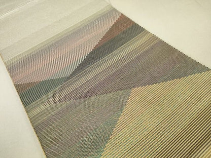 平和屋着物■太鼓柄袋帯 切嵌文様 金銀糸 逸品 DAAI1602jm