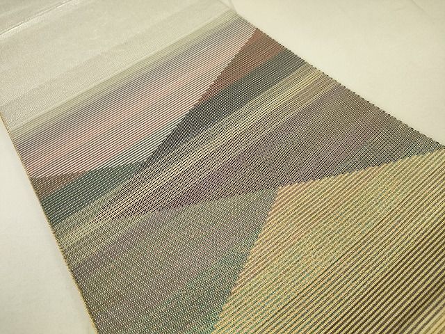 平和屋着物■太鼓柄袋帯 切嵌文様 金銀糸 逸品 DAAI1602jm