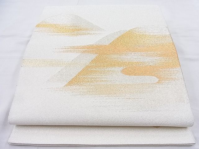 平和屋着物◎太鼓柄袋帯 綴れ 遠山エ霞文様 金糸 逸品 BAAJ5449ns