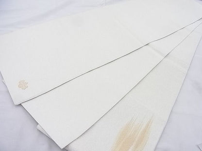 平和屋着物◎太鼓柄袋帯 綴れ 遠山エ霞文様 金糸 逸品 BAAJ5449ns