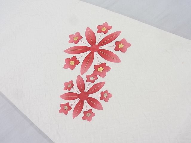 平和屋着物◎太鼓柄袋帯 ふくれ織 沢瀉 金彩 逸品 BAAJ5468ns