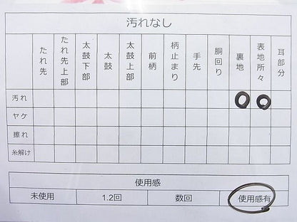 平和屋着物◎太鼓柄袋帯 ふくれ織 沢瀉 金彩 逸品 BAAJ5468ns