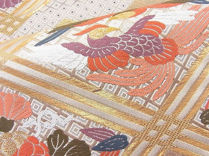 平和屋着物◎佐賀錦 六通柄袋帯 唐織 古今 金糸 逸品 BAAJ5478ns