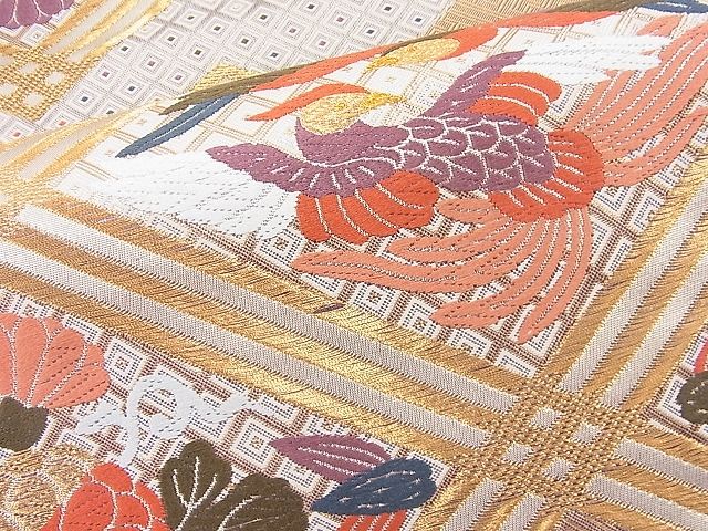 平和屋着物◎佐賀錦 六通柄袋帯 唐織 古今 金糸 逸品 BAAJ5478ns