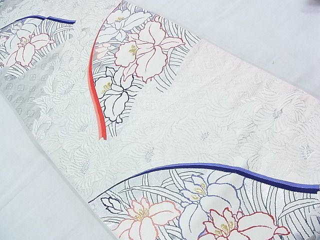平和屋着物◎六通柄袋帯 唐織 カトレア 金銀糸 逸品 BAAJ5590ns