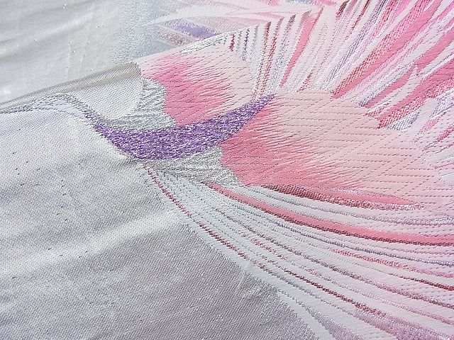 平和屋着物◎六通柄袋帯 唐織 鳳凰 銀糸 逸品 BAAJ8331ns