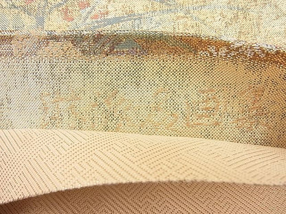 平和屋着物◎六通柄袋帯 琳派名画集 金糸 逸品 BAAJ8360ns