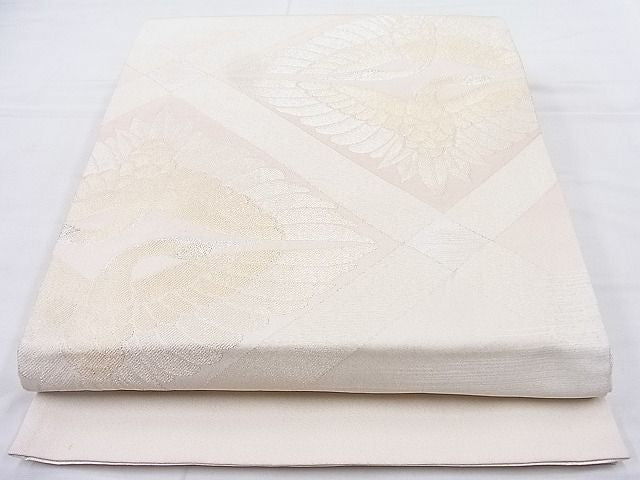 平和屋着物◎西陣いづくら謹製 六通柄袋帯 向鶴菱 金糸 逸品 BAAJ8365ns