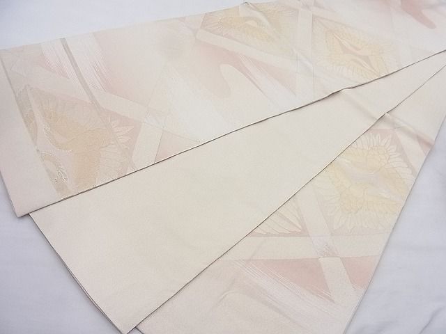 平和屋着物◎西陣いづくら謹製 六通柄袋帯 向鶴菱 金糸 逸品 BAAJ8365ns