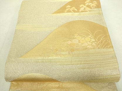 平和屋着物■六通柄袋帯 琳派山景文 金糸 逸品 DAAH6366sf