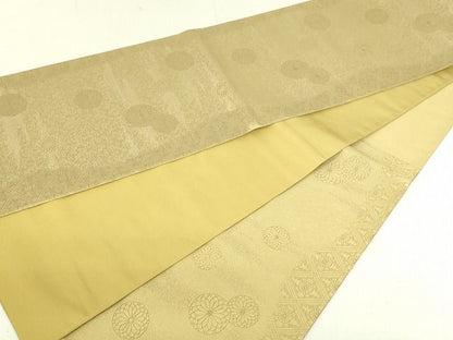 平和屋着物■六通柄袋帯　紹巴　君子菊　砂色　逸品　DAAH6374sf