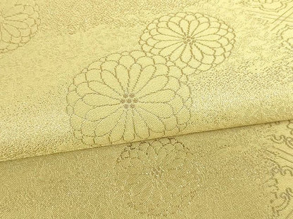 平和屋着物■六通柄袋帯　紹巴　君子菊　砂色　逸品　DAAH6374sf