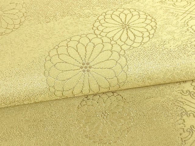 平和屋着物■六通柄袋帯　紹巴　君子菊　砂色　逸品　DAAH6374sf