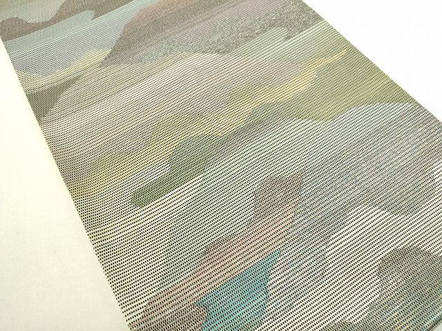 平和屋着物■太鼓柄袋帯 重ね山文 金糸 逸品 DAAH6377sf