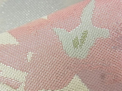 平和屋着物◎六通柄袋帯 光琳花文 引箔 逸品 BAAJ3211if