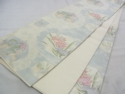 平和屋着物◎六通柄袋帯 光琳花文 引箔 逸品 BAAJ3211if