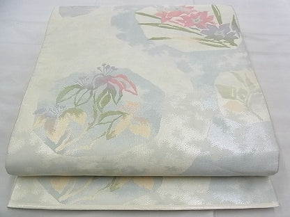 平和屋着物◎六通柄袋帯 光琳花文 引箔 逸品 BAAJ3211if