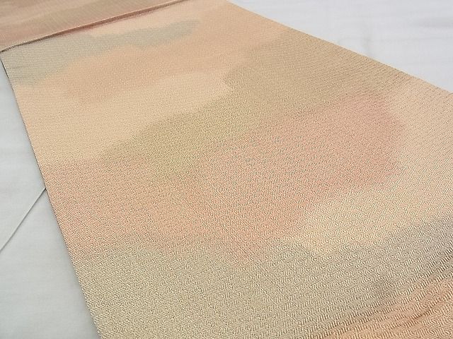 平和屋着物◎全通柄袋帯 霞文 金糸 逸品 BAAJ3223if