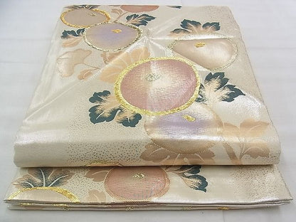 平和屋着物◎佐賀錦 六通柄袋帯 万寿菊 金糸 逸品 BAAJ3222if