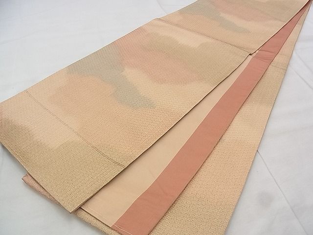 平和屋着物◎全通柄袋帯 霞文 金糸 逸品 BAAJ3223if