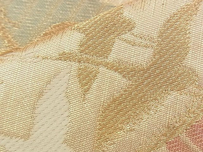 平和屋着物◎六通柄袋帯 流水飛鶴文 金糸 逸品 BAAJ3258if