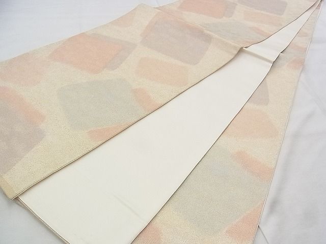 平和屋着物◎全通柄袋帯 砂子綴れ 色紙重ね 金糸 逸品 BAAJ9319if