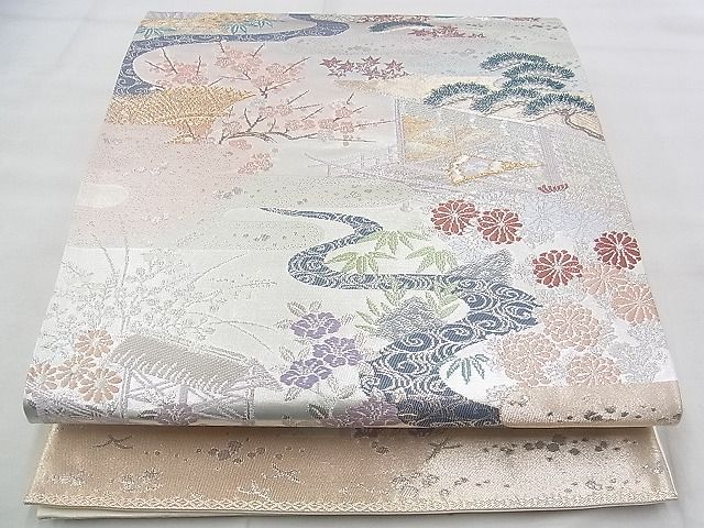 平和屋着物◎六通柄袋帯 棑山絵巻 金銀糸 逸品 BAAJ9323if