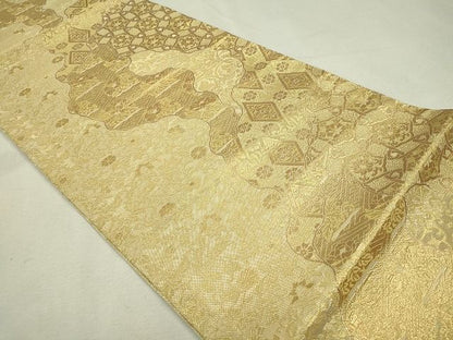 平和屋着物◎六通柄袋帯 名物錦 金糸 逸品 CAAE7540in
