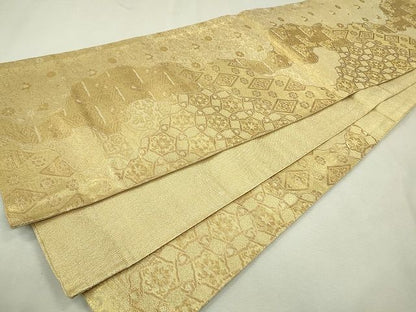平和屋着物◎六通柄袋帯 名物錦 金糸 逸品 CAAE7540in