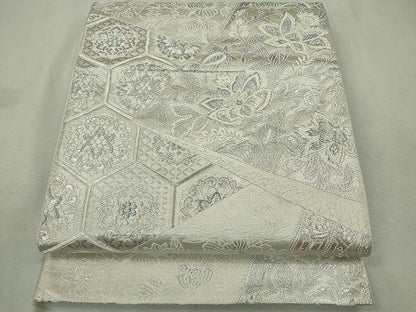 平和屋着物◎六通柄袋帯 唐織 煌きのオパール 切嵌草花文 逸品 CAAE7541in