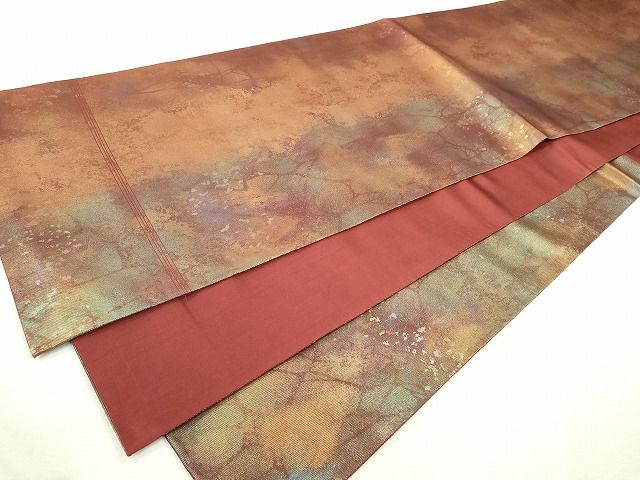 平和屋着物◎六通柄袋帯 霞文 金彩 逸品 CAAE7533in