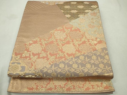 平和屋着物◎六通柄袋帯 切嵌有職文 金糸 逸品 CAAE7561in