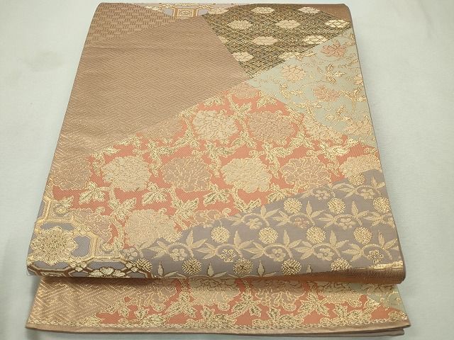 平和屋着物◎六通柄袋帯 切嵌有職文 金糸 逸品 CAAE7561in