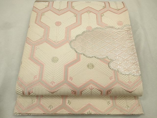平和屋着物◎六通柄袋帯 雲重ね菊文 金銀糸 逸品 CAAH5706in